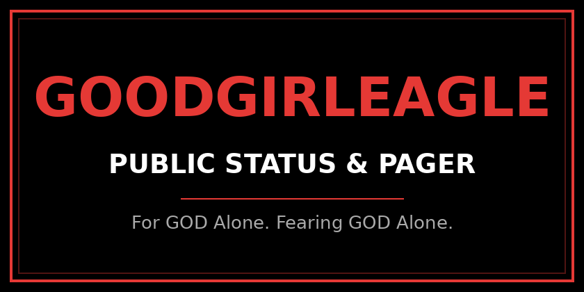 GoodGirlEagle Public Status and Pager